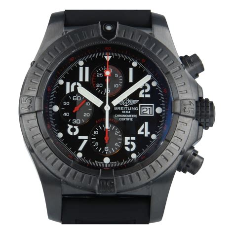 breitling super avenger replica black steel|pre owned breitling avenger.